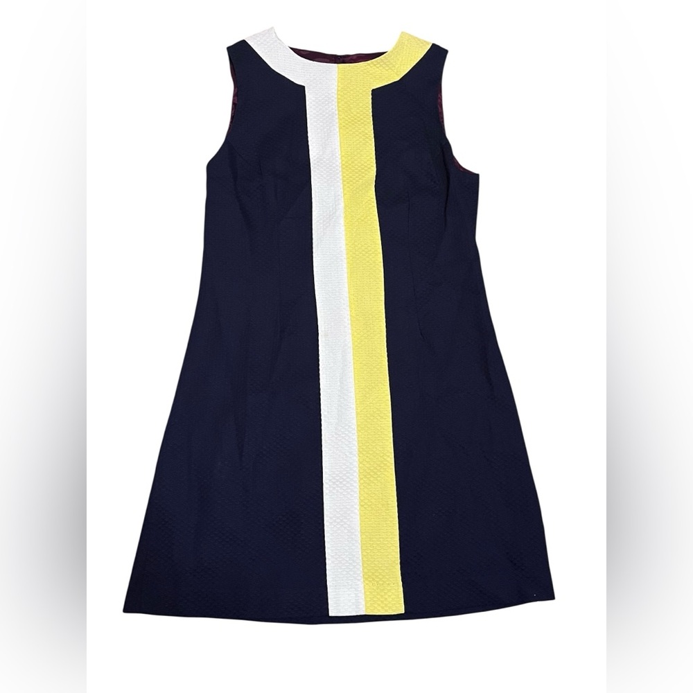 Lilly Pulitzer Navy, White, and Yellow Mini Dress